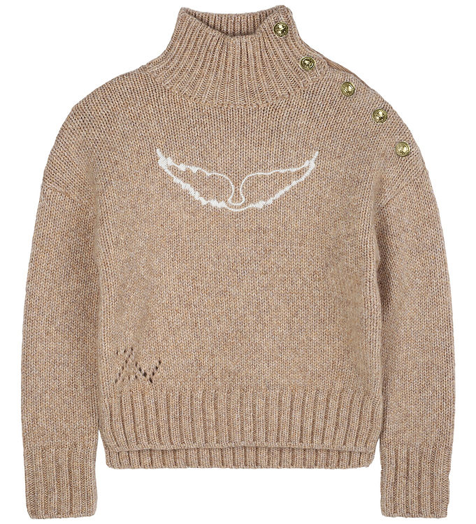 Zadig   Voltaire Bluse Alma Uld Polyamid Chinabraun