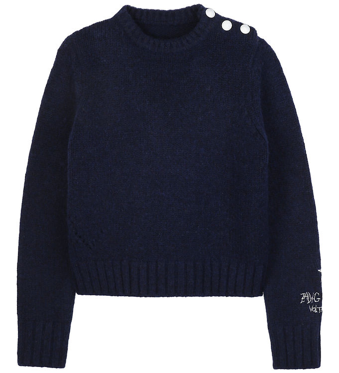 Zadig   Voltaire Bluse Malta Uld Polyamid Night    Knapper