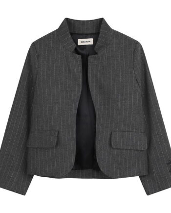 Zadig   Voltaire Habitjakke Gråmeleret Sølvstribet