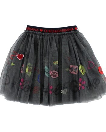 Dolce   Gabbana Tylnederdel Mørkegrå    Print Patches