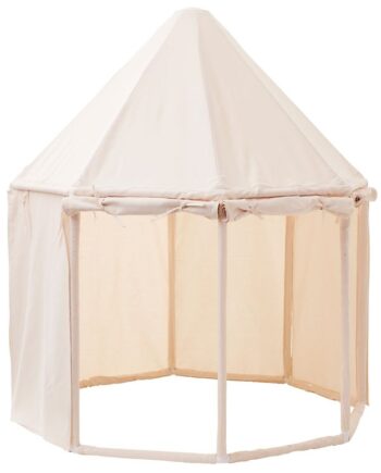 Kids Concept Legetelt Pavillon 122x142 Cm Naturhvid
