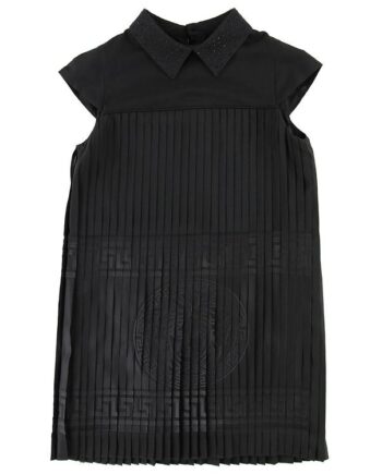Young Versace Kjole Sort    Plissé