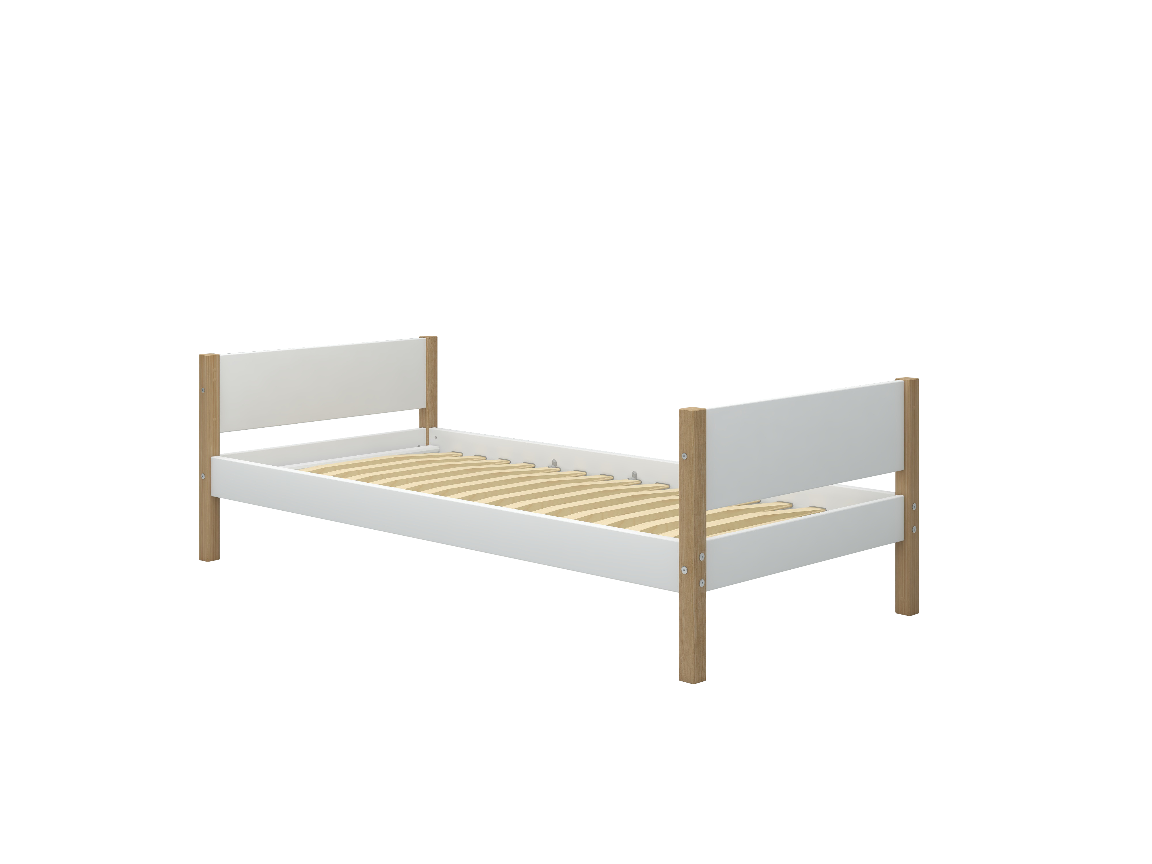 Flexa Nor Enkeltseng 90x200 Cm Hvid Eg