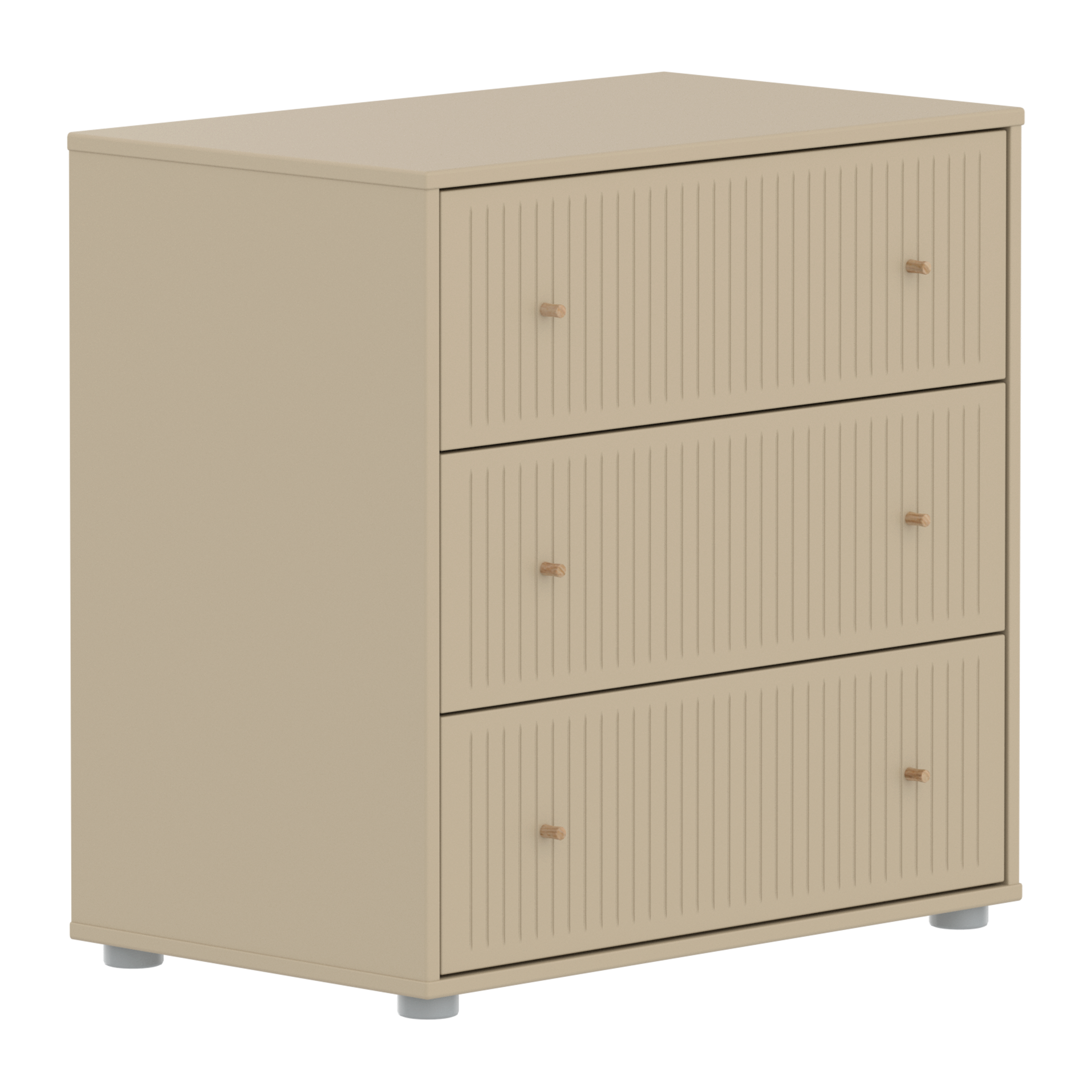 Flexa Saga Kommode 74x75 5x45 Oat Riller Egetræsgreb