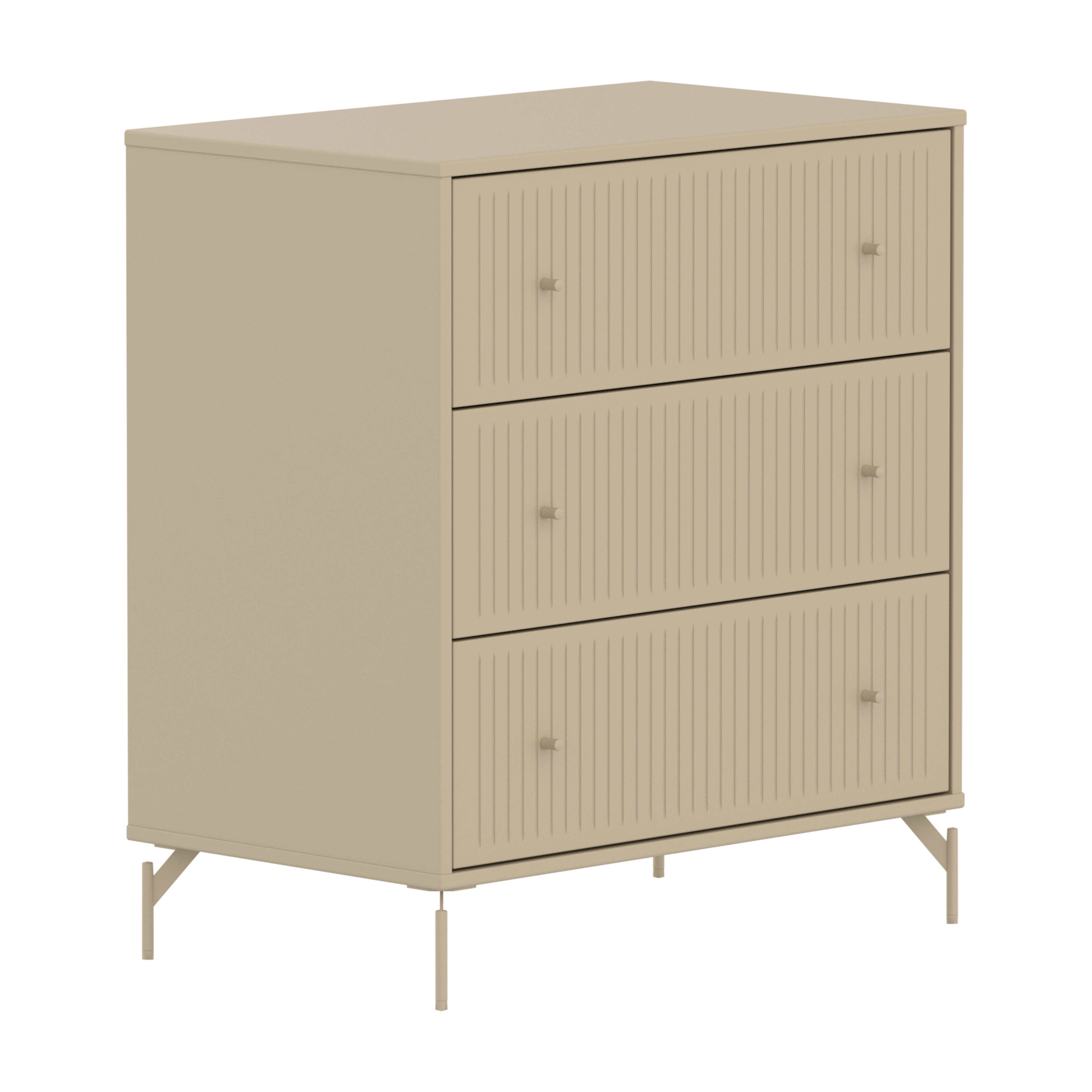 Flexa Saga Kommode 84x75 5x45 Oat Riller Oat Ben Og Greb