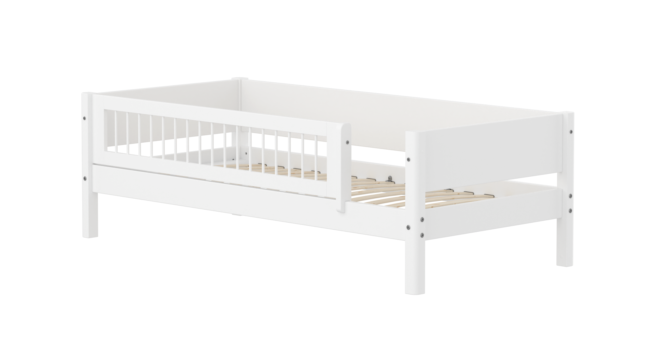 Flexa White Enkeltseng 90x200 Cm    Crossbar Sengehest Hvid