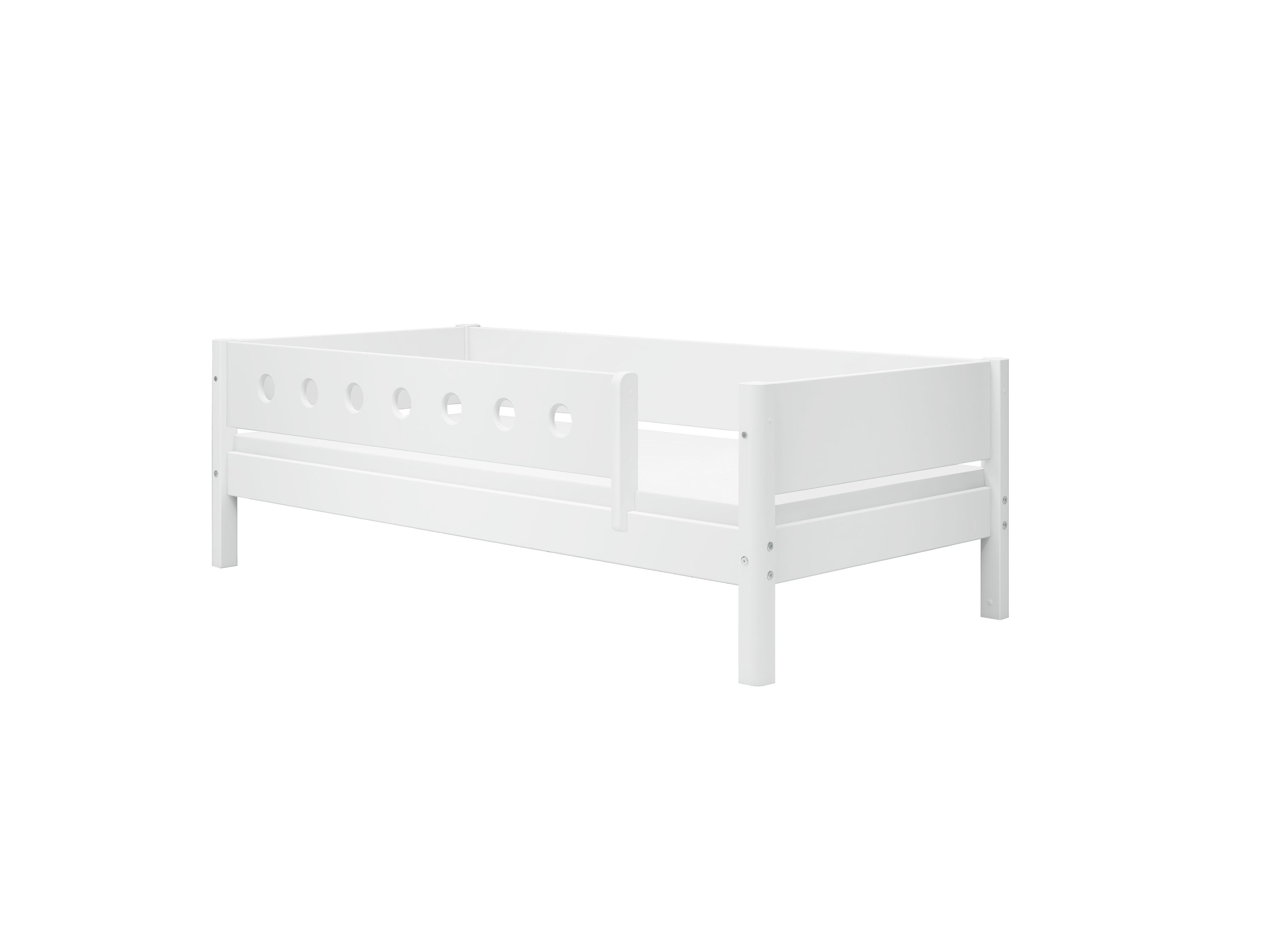 Flexa White Enkeltseng 90x200 Cm    Dots Sengehest Hvid