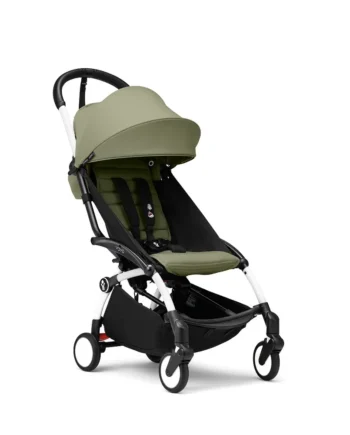 Yoyoâ  Klapvogn Olive På Hvidt Stel