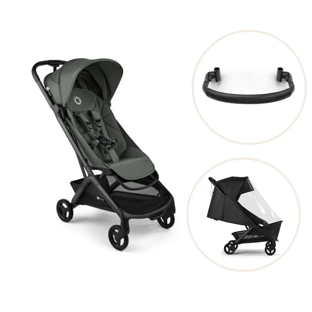 Bugaboo Butterfly Klapvogn Inkl Bøjle Og Regnslag Black Forest Green