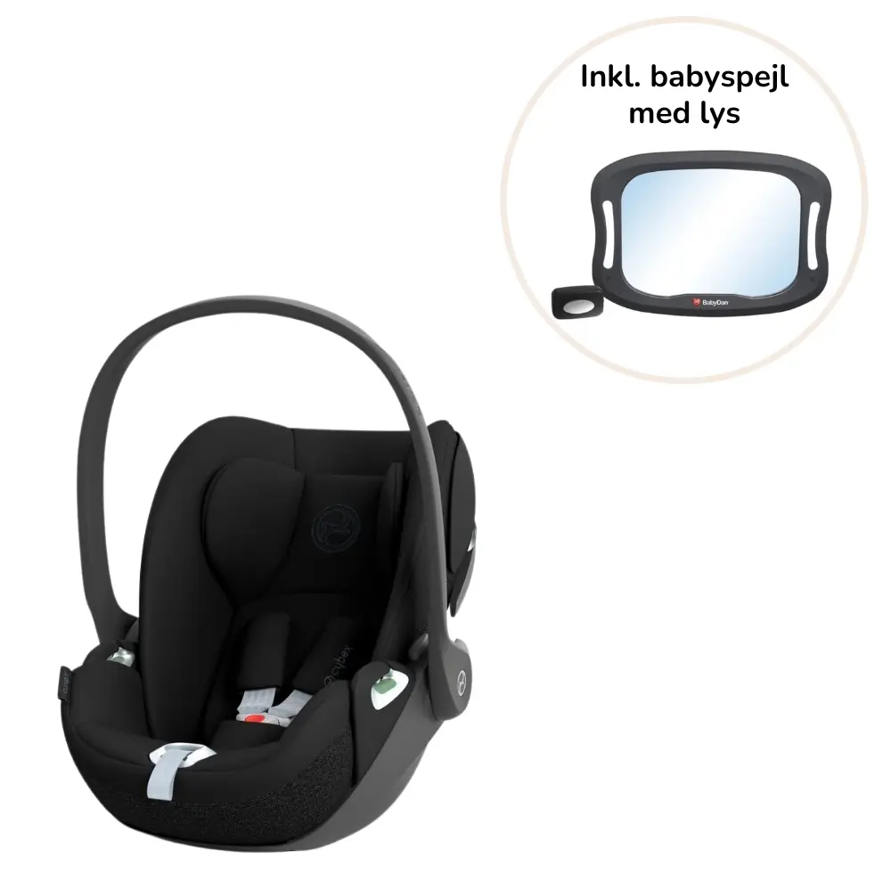 Cybex Cloud    -size Autostol Inkl  Led Babyspejl Magic Black