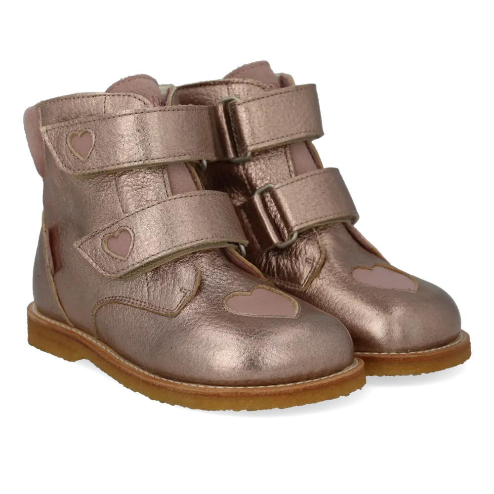 Angulus Tex-støvle    Glitterhjerter Rose Copper Faded Rose 27