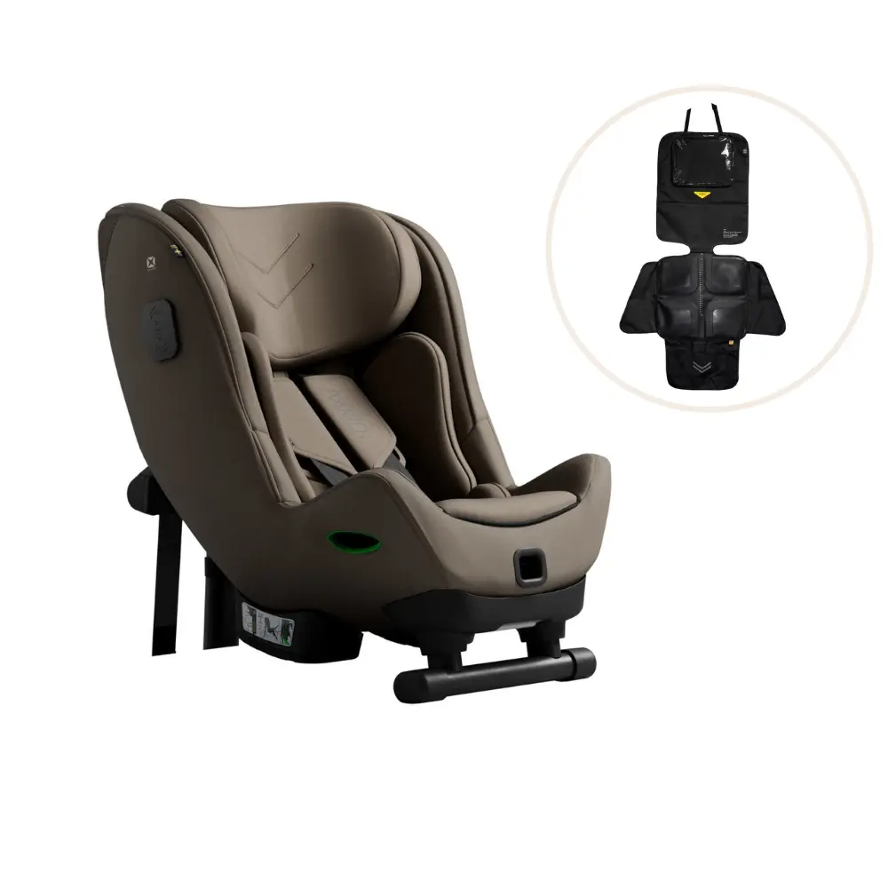 Axkid Minikid   Max Autostol Inkl  Sædebeskytter Driftwood Beige