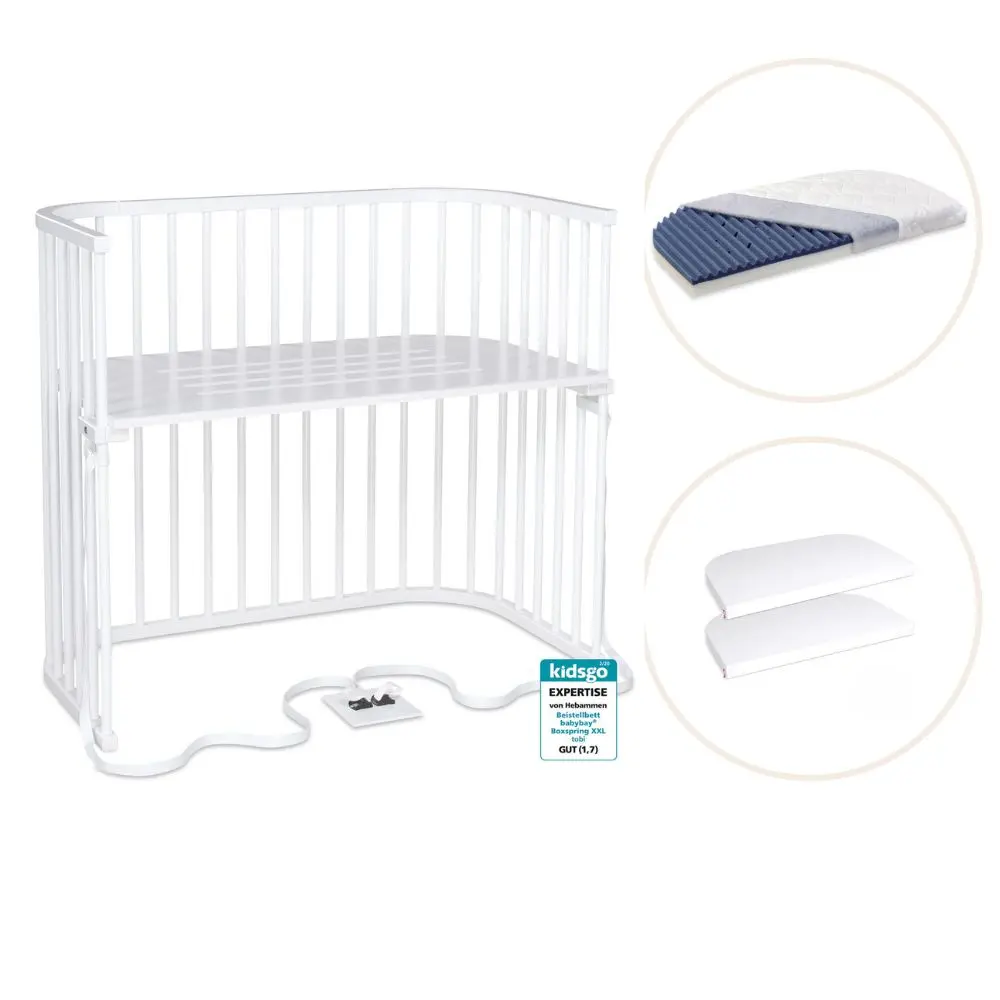 Babybay Side By Side Boxspring    Med Madras Og Lagen