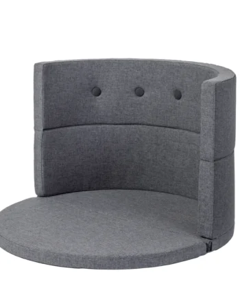 Børnesofa Cirkel Mørkegrå Sortgrå Knap