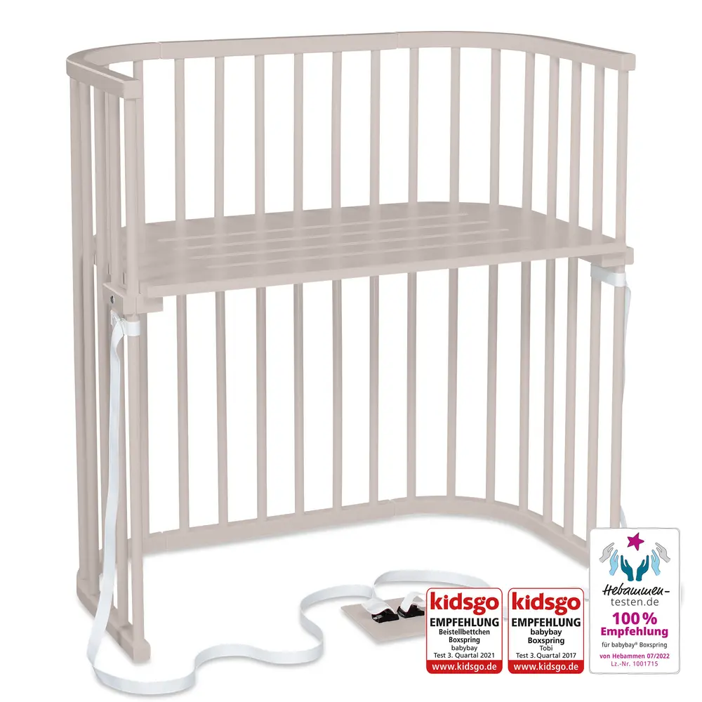Boxspring Bedside Crib Beige
