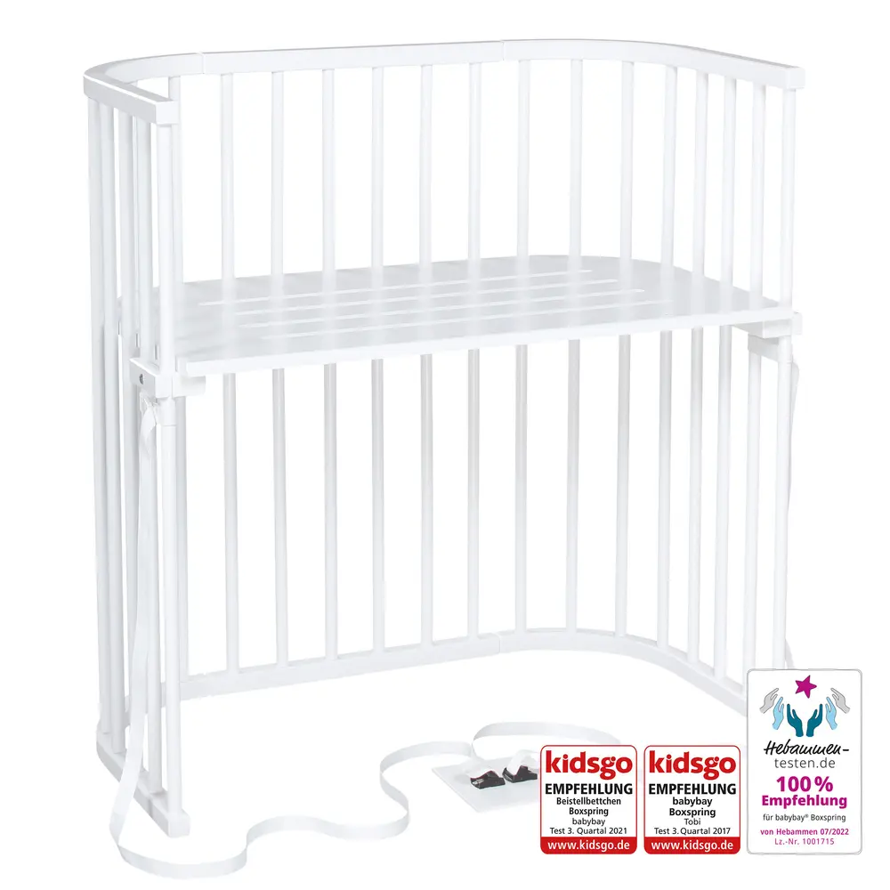 Boxspring Bedside Crib Hvid