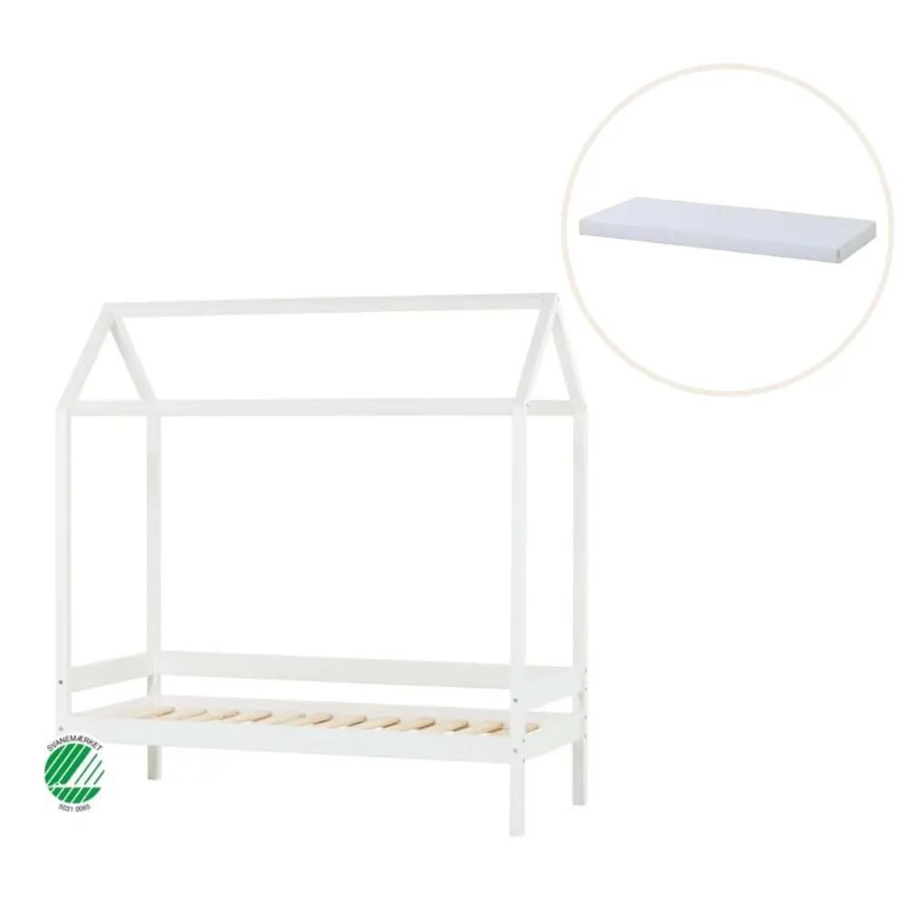 Eco Comfort Husseng Med Madras 70x160 Cm  Hvid