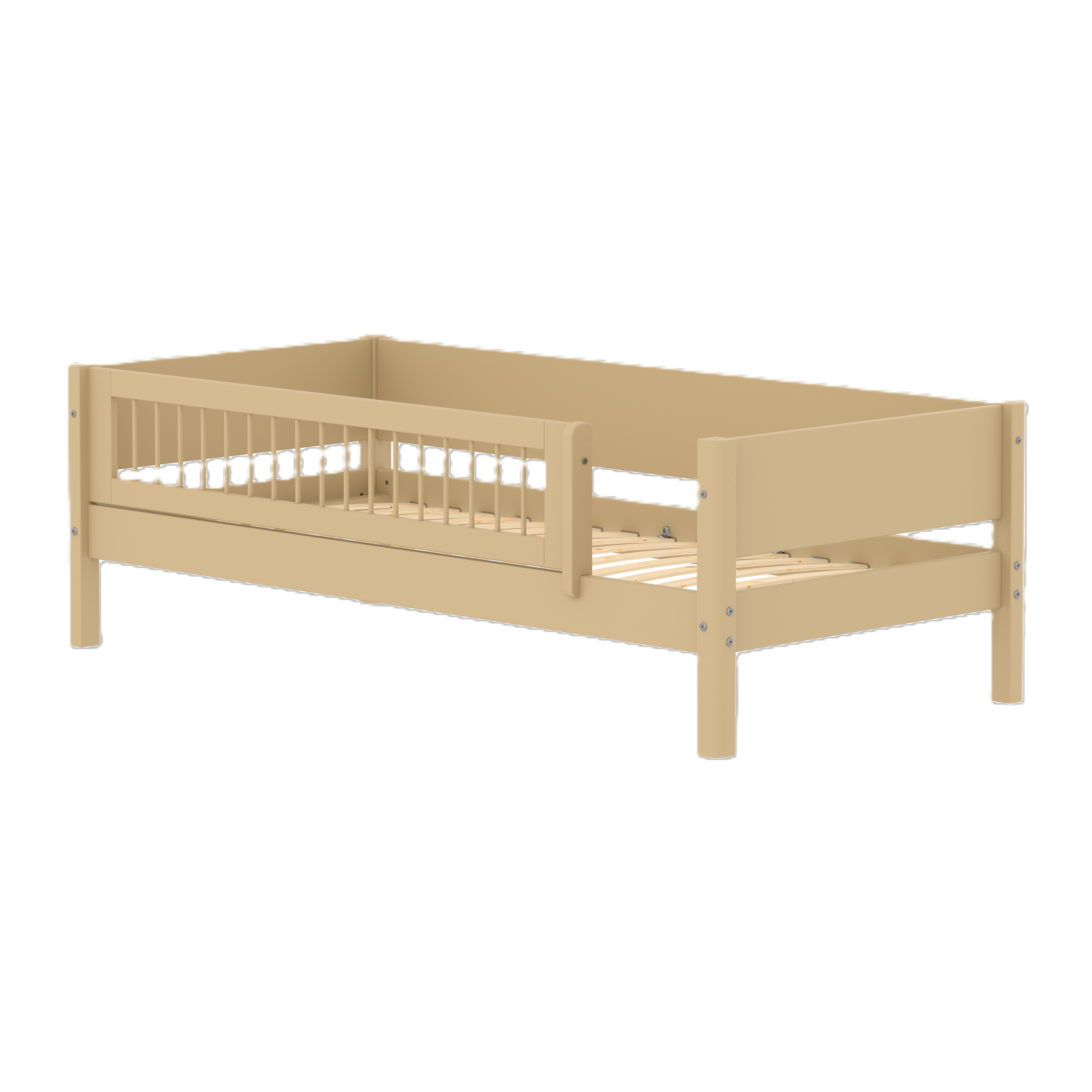 Flexa White Enkeltseng 90x200 Cm    Crossbar Sengehest Sand
