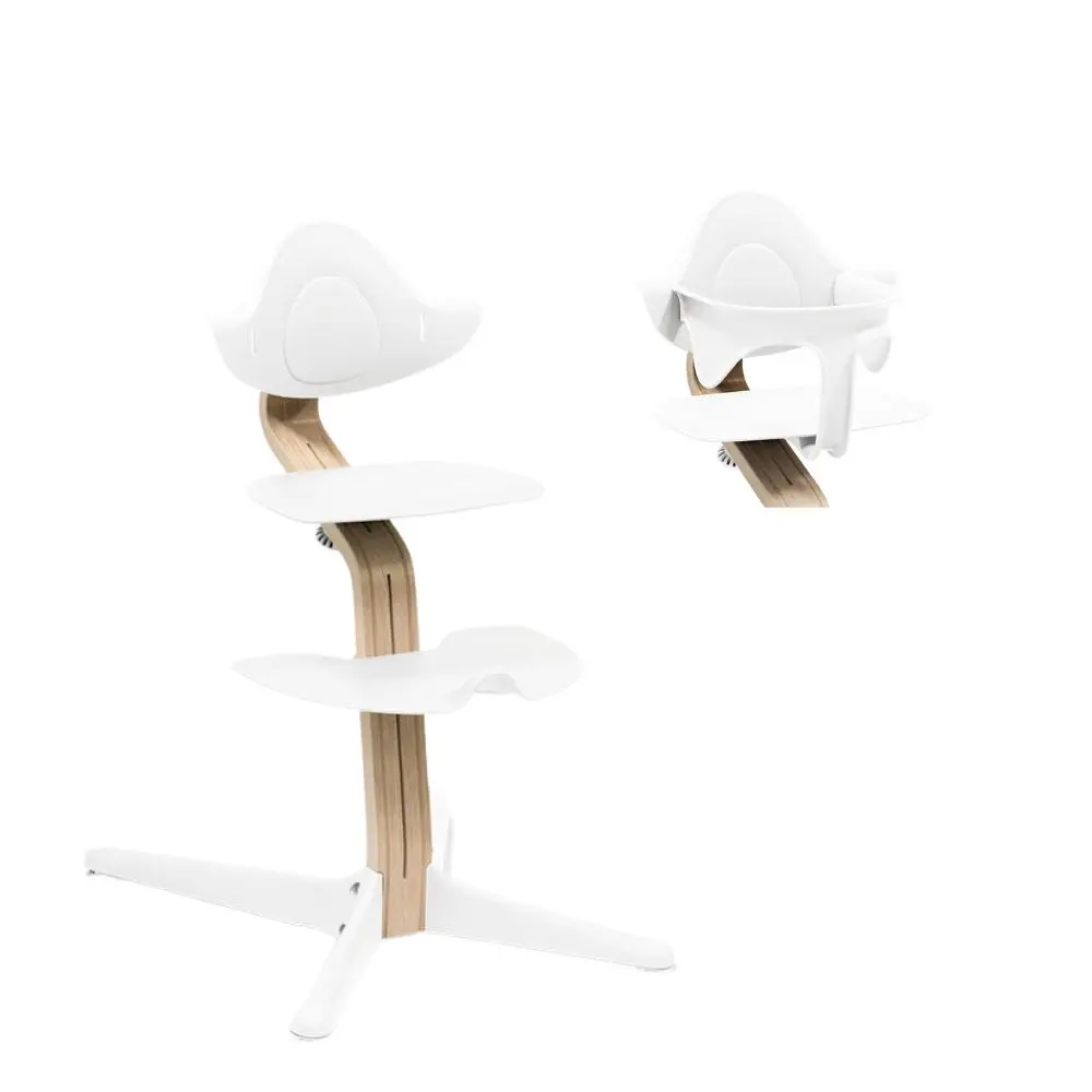 Højstol Bøg Natural White Inkl Babysæt