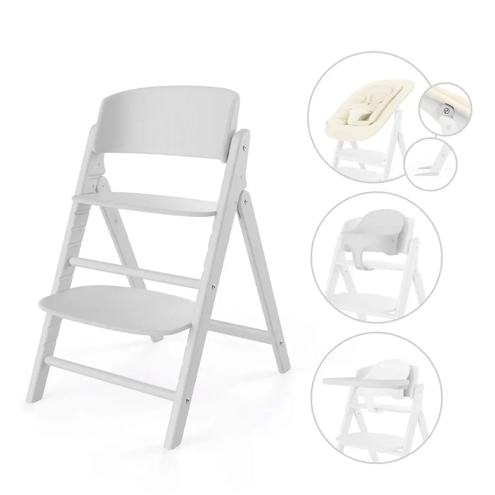 Højstol  Click Fold  4i1 Sæt   All White