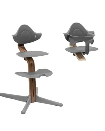 Højstol Eg Walnut Grey Inkl  Babysæt