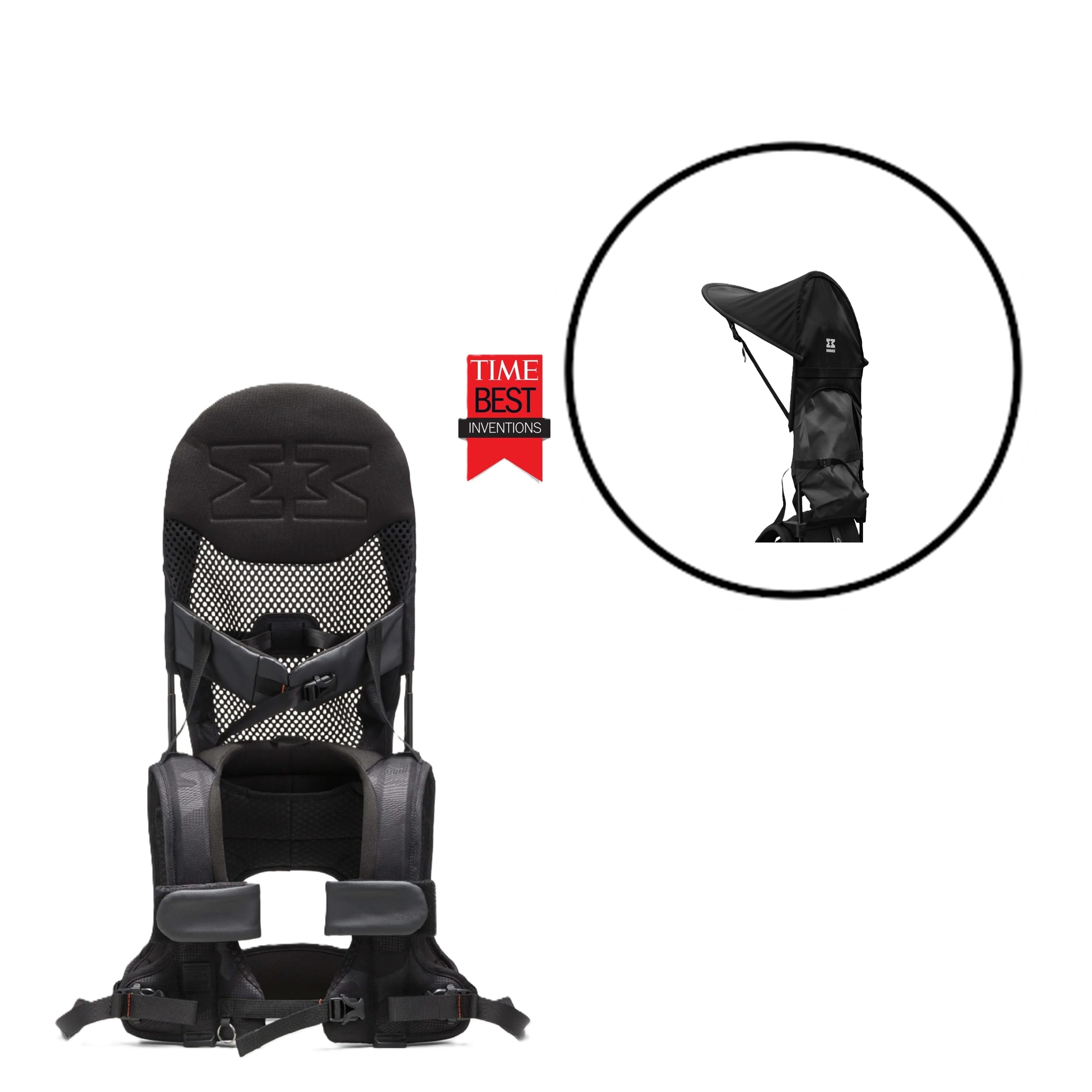 Minimeis Bærestol Inkl  Solskærm Flere Varianter Premium Black   Black
