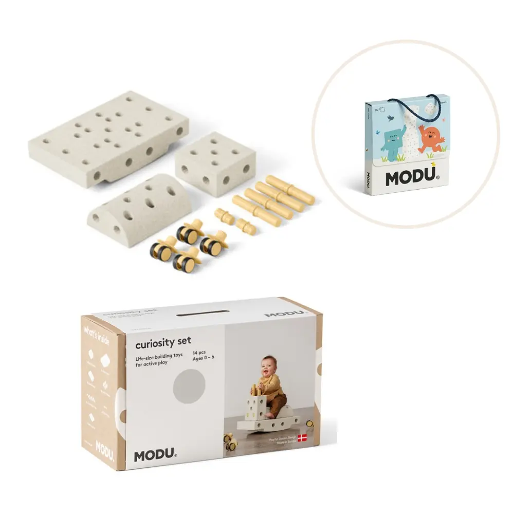 Modu Curiosity Sæt Inkl  Legekort Sand Grey Honey Yellow