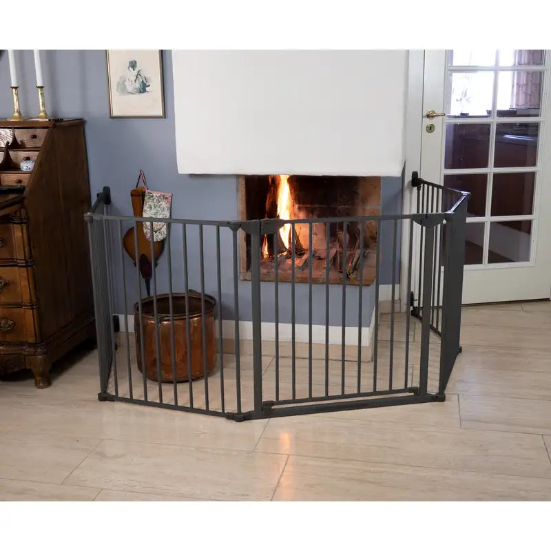 Safe   Care Skruemonteret Sikkerhedsgitter 90-330 Cm Grå
