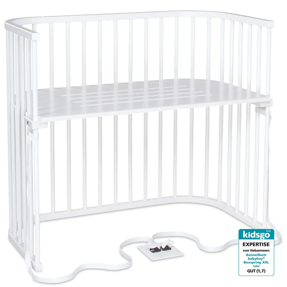Side By Side Seng Boxspring Hvid