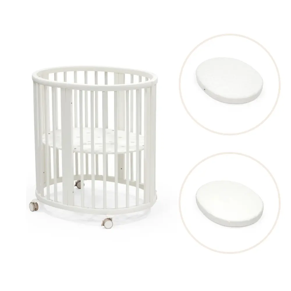 Stokke Sleepi Mini V3 Seng Med Madras Og Lagen Hvid