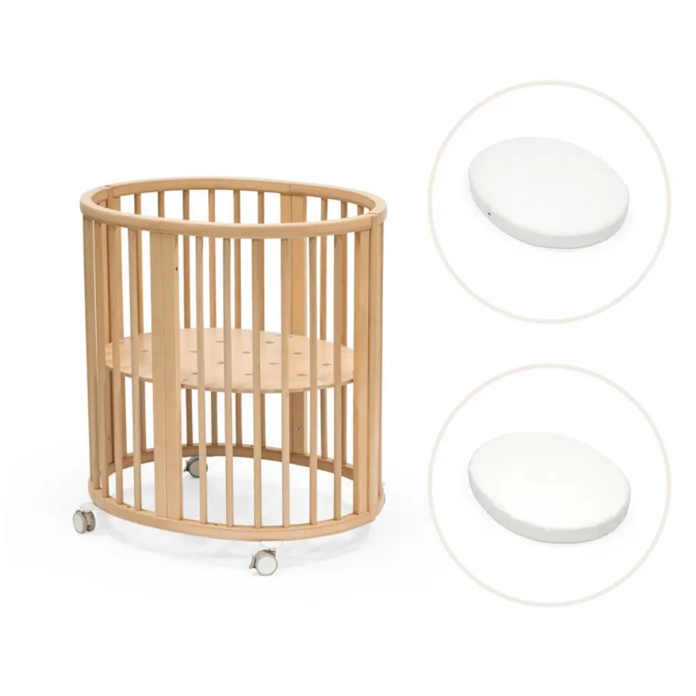 Stokke Sleepi Mini V3 Seng Med Madras Og Lagen Natur