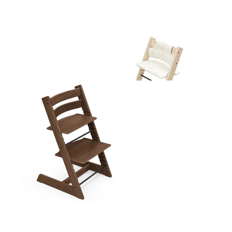Stokke Tripp Trapp Stol Eg Inkl  Hynde Eg Warm Brown   Nordic Grey