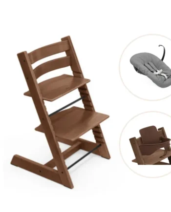 Tripp Trapp Højstol Bøg Inkl  Newborn Sæt Og Babysæt Warm Brown