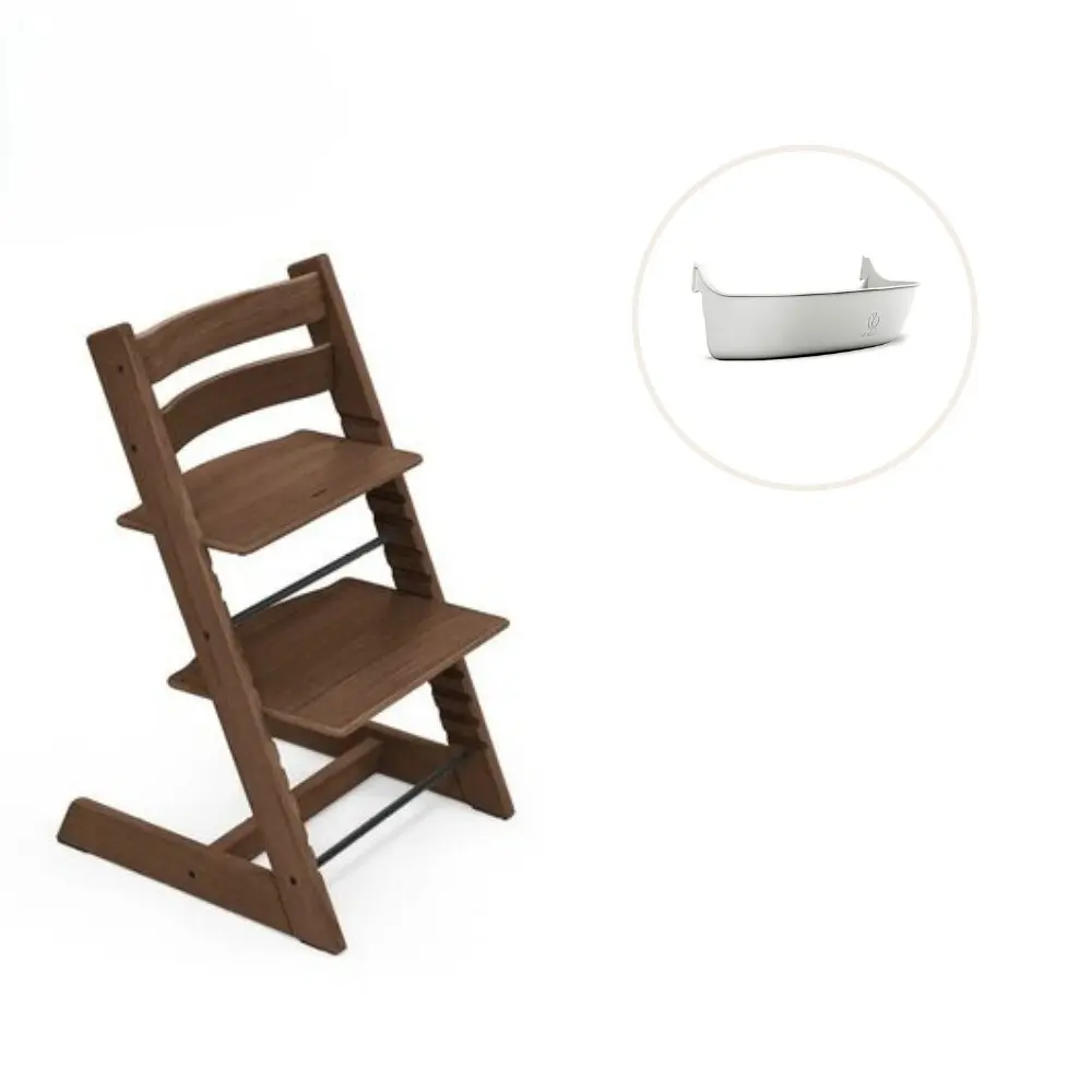 Højstol Inkl Storage Opbevaring Eg Warm Brown