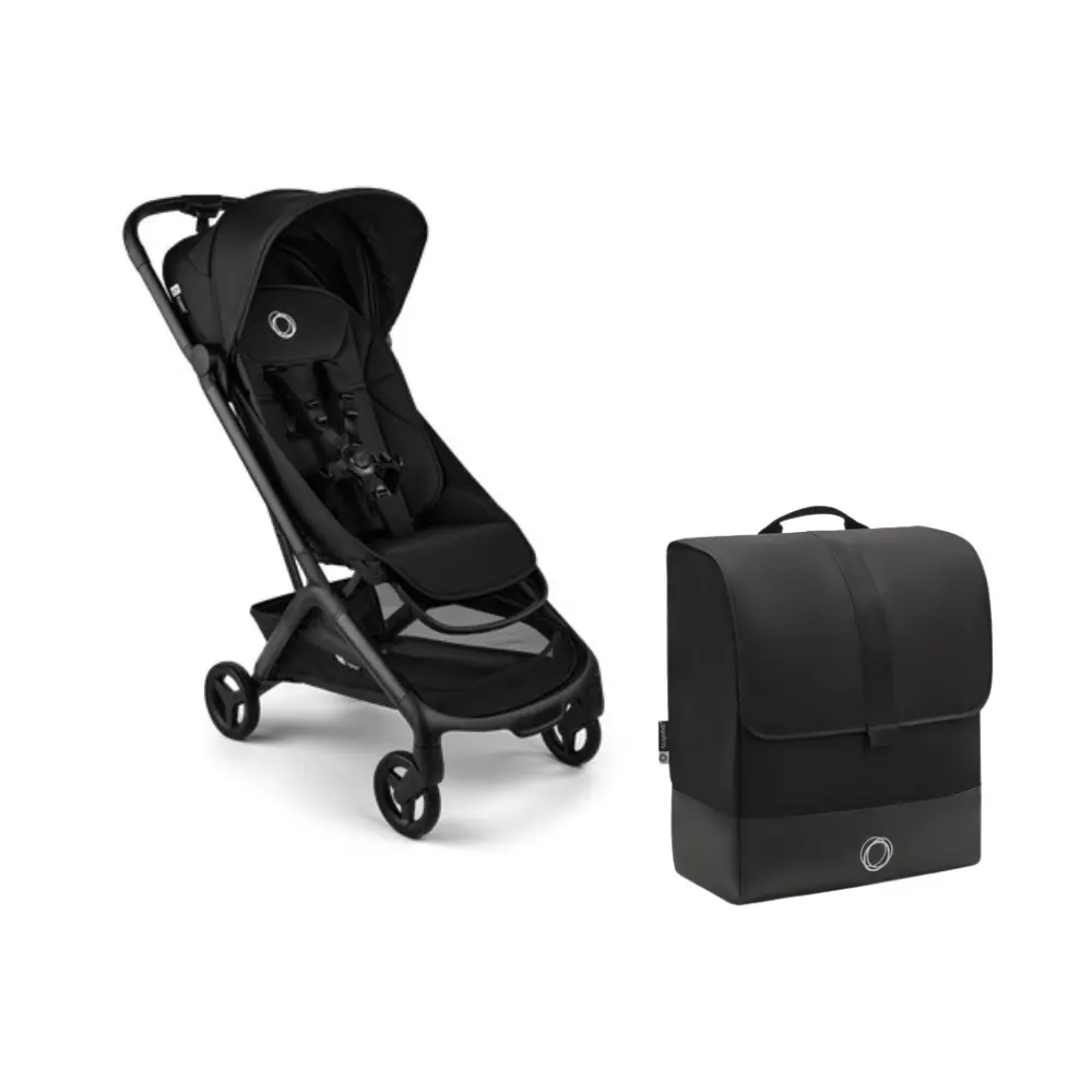 Bugaboo Butterfly   Complete Inkl  Transporttaske Black Heritage Black