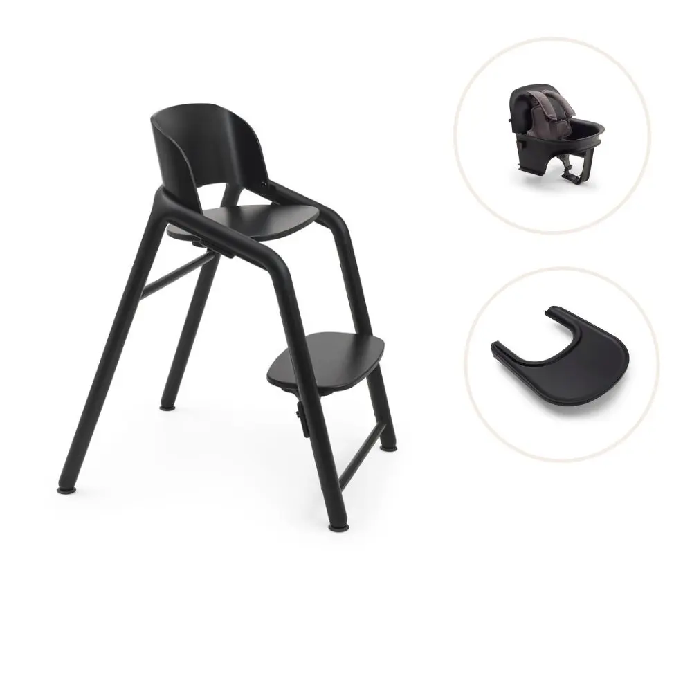 Bugaboo Giraffe Højstol Inkl Babysæt Og Bakke Sort