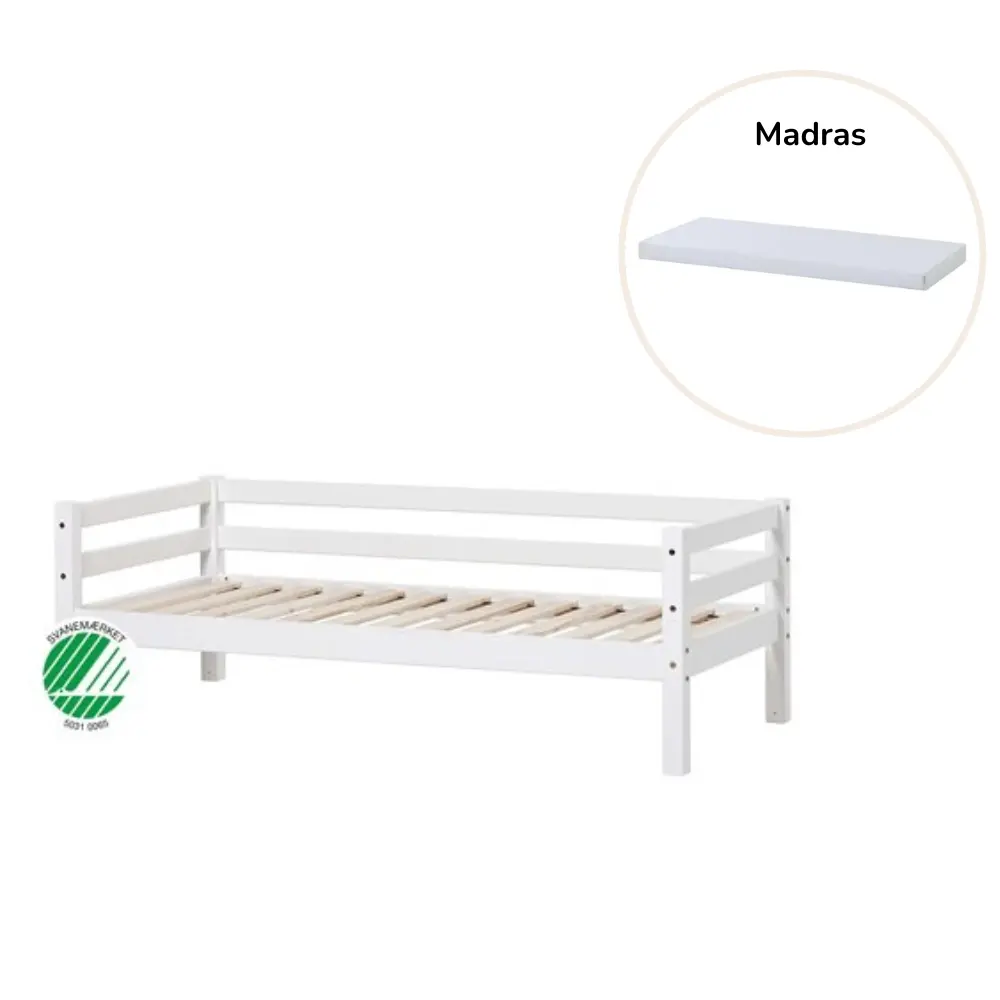 Eco Dream Juniorseng Hvid Med Madras 70x160 Cm Hvid