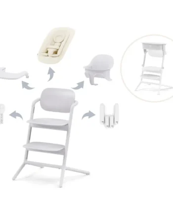 Lemo Højstol 4i1 Inkl  Læringstårn All White   All White