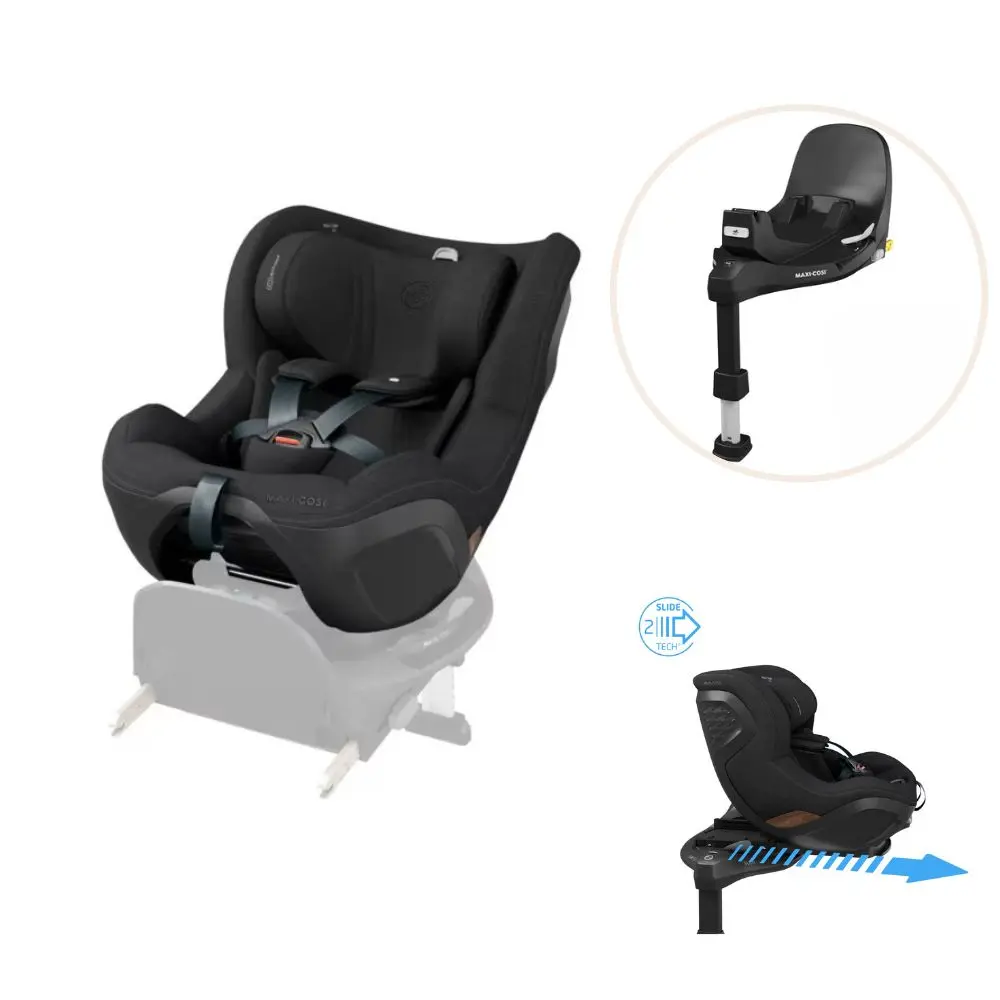 Maxi-cosi Pearl Slide Pro Autostol Inkl Familyfix 360 Pro Base Authentic Black