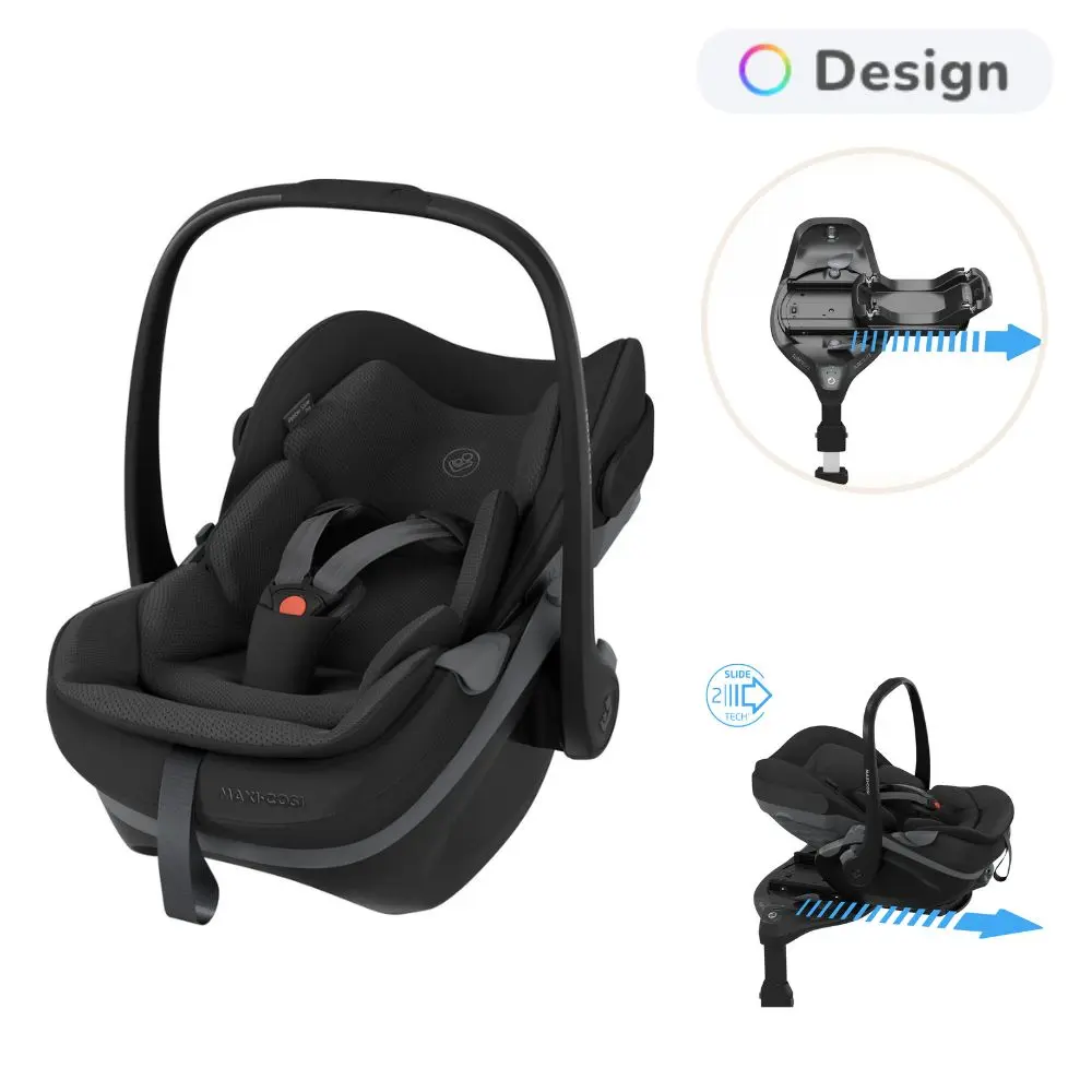 Maxi-cosi Pebble Slide Pro Autostol Inkl Familyfix Slide Pro Base Onyx Black