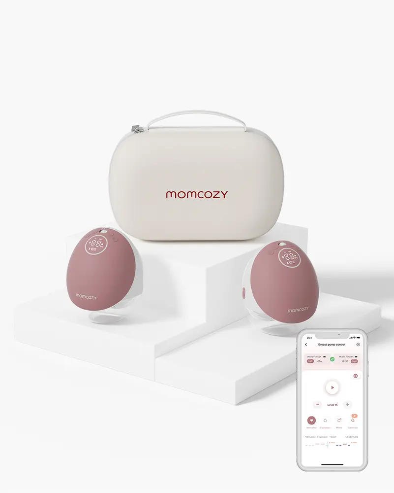 Momcozy M9 Bærbar Dobbelt Brystpumpe Red