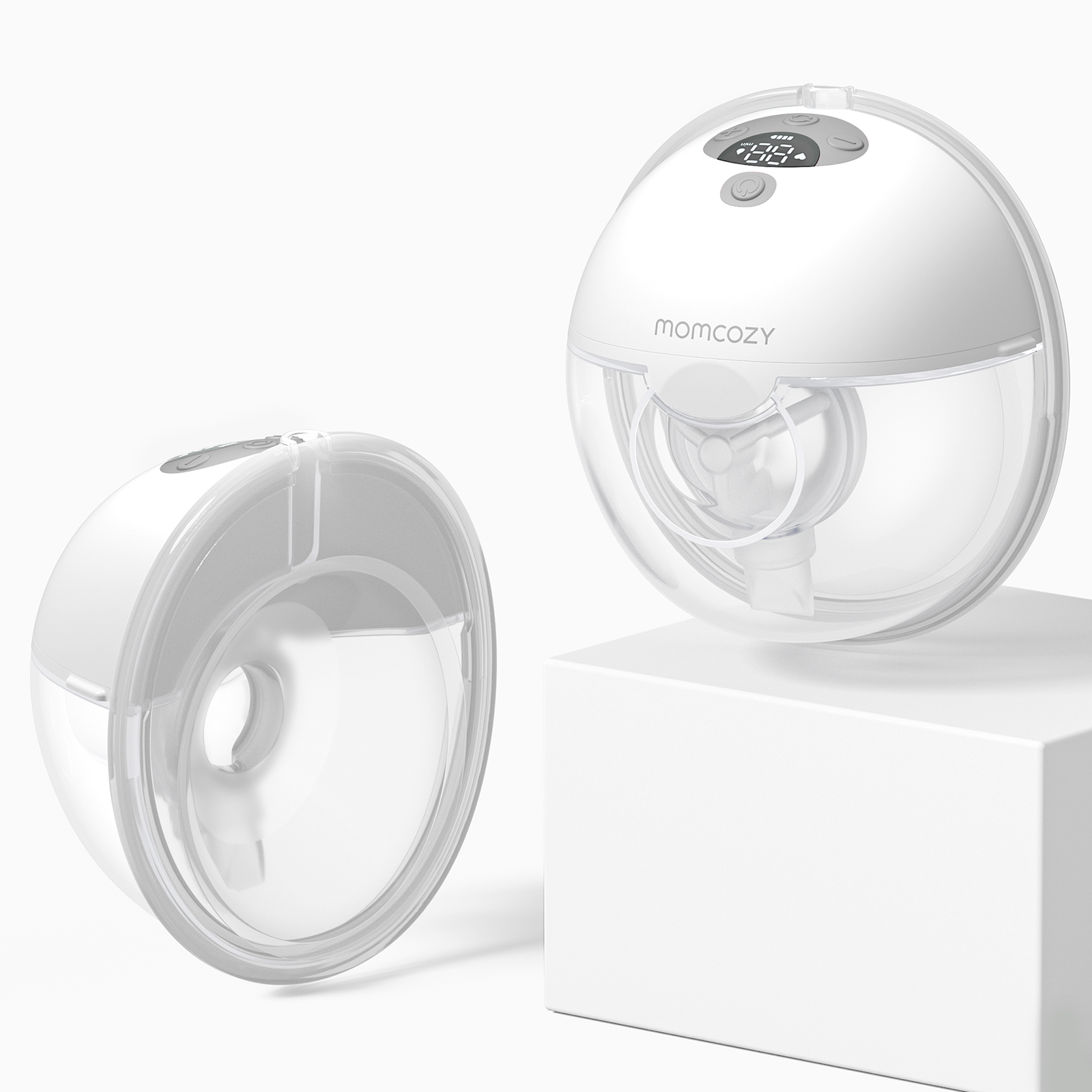 Momcozy M5 Smart Dobbelt Bærbar Brystpumpe Grå