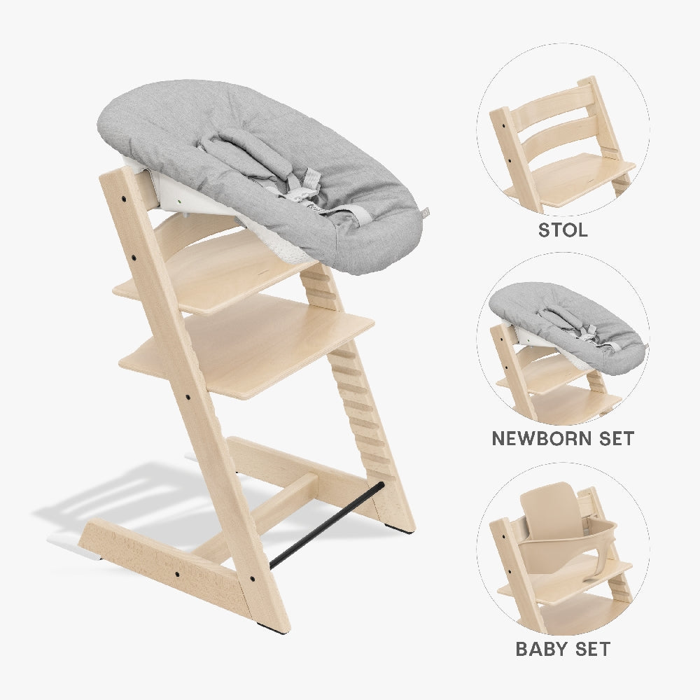 Stokke Tripp Trapp Bundle Højstol Babyset Og Newborn Natur