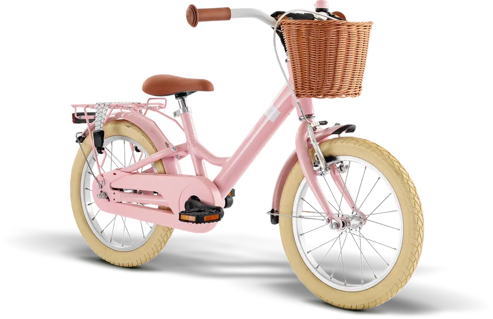 Youke Classic 16 Alu Legecykel Med Kurv Retro Rose