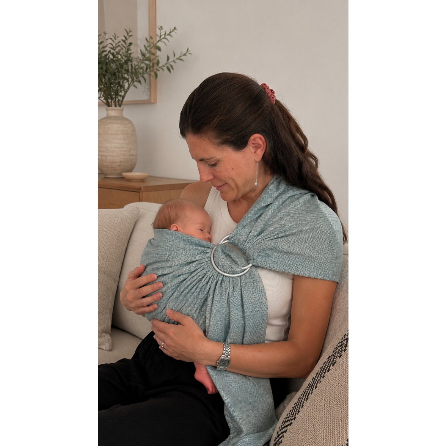 Håndvævet Fastvikle Rebozo Oscar Blue